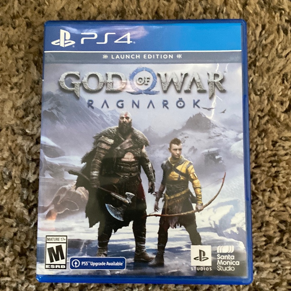 PS4 Game God of War Ragnarok. Bought new but only played a few times.